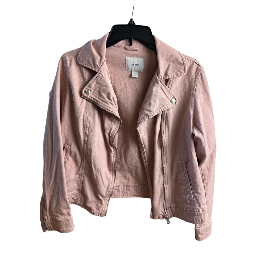 Women’s Old Navy Dusty Pink Denim Jacket Size Medium EUC